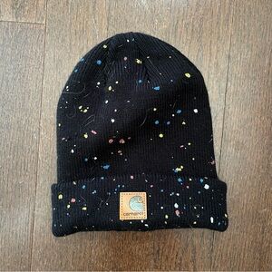 Carhartt black plaint splatter beanie